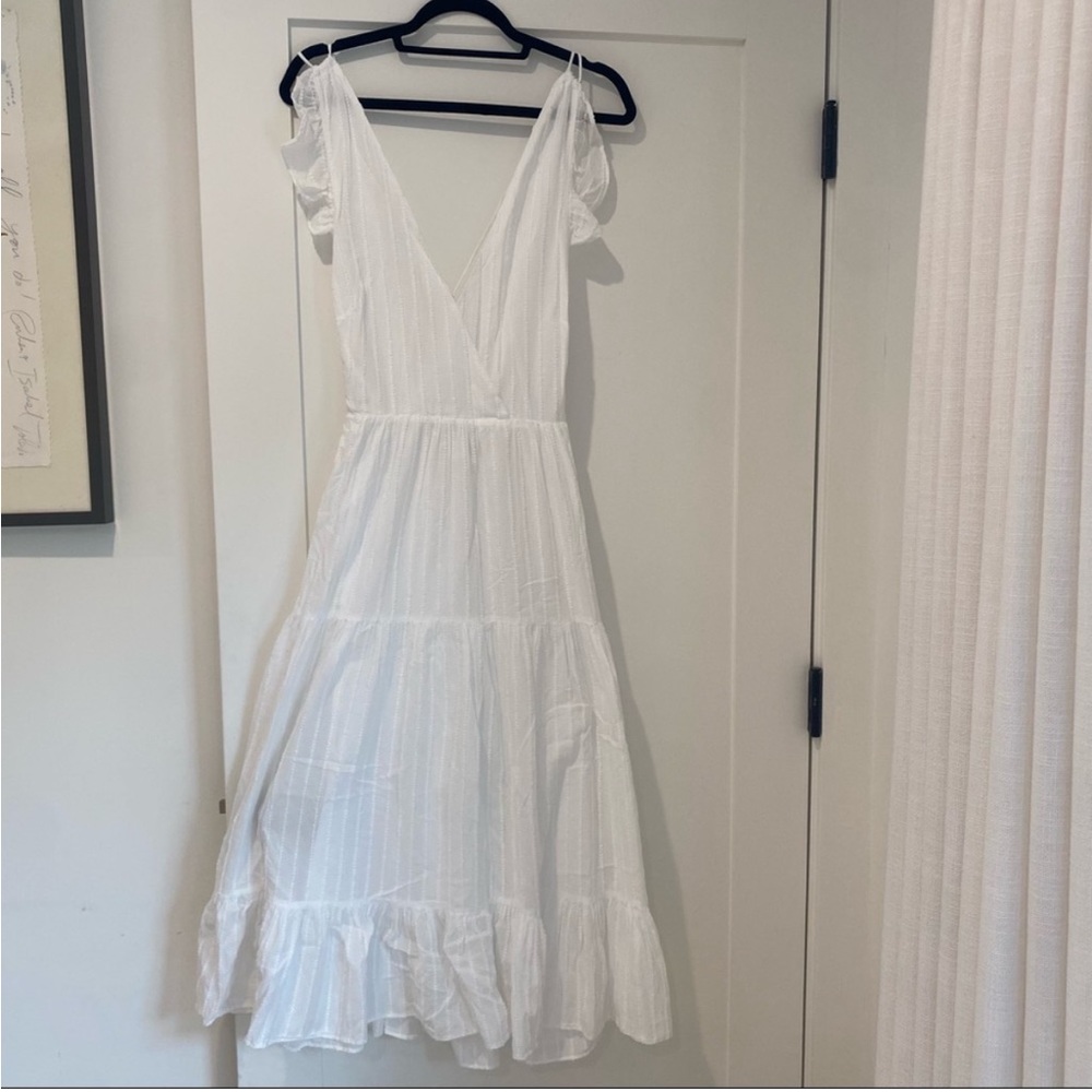 Zara White Prairie Ruffle Dress - Picture 4 of 6